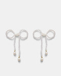 Glimmer Bow Earrings - Pearl