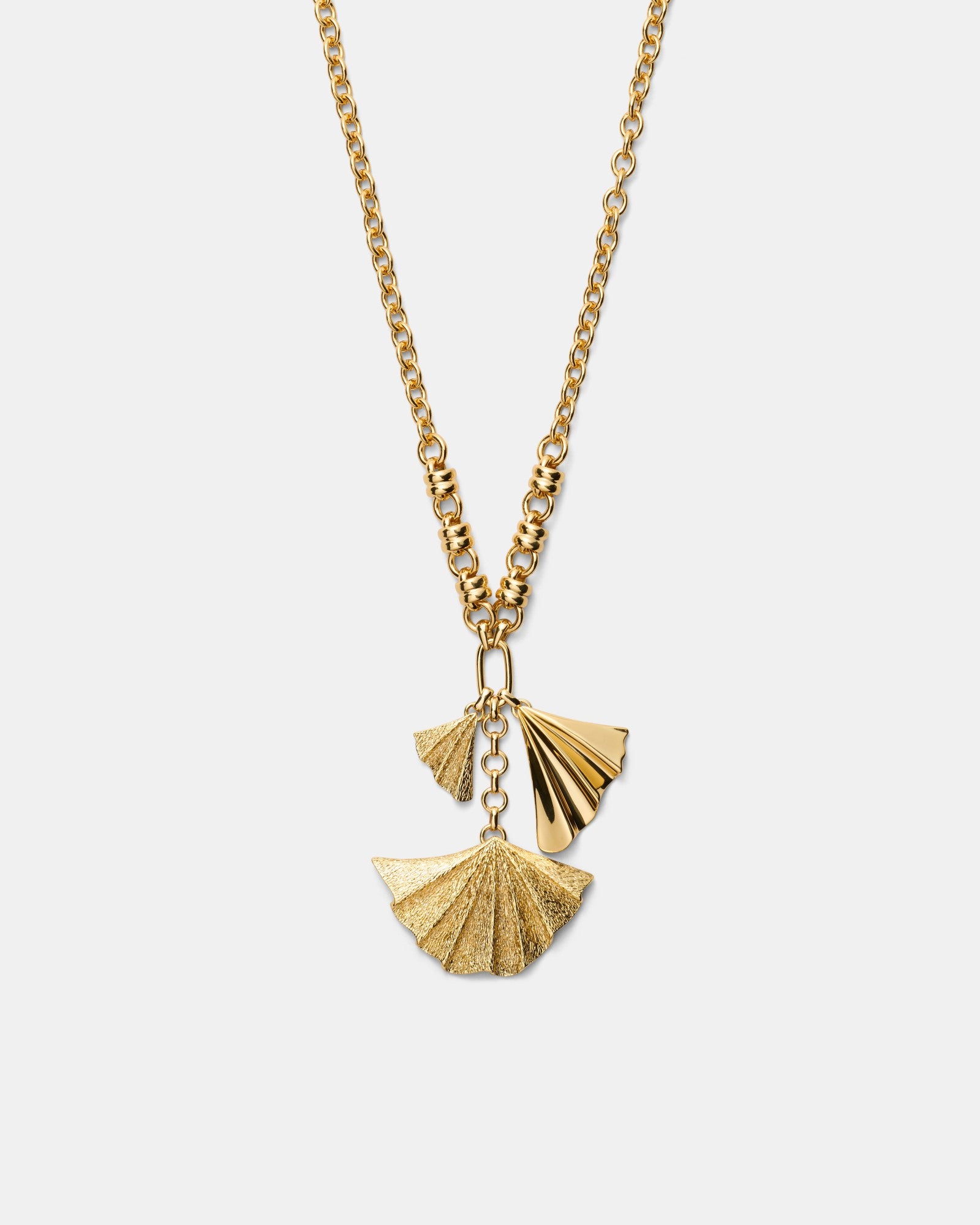 Fold Long Necklace - Gold