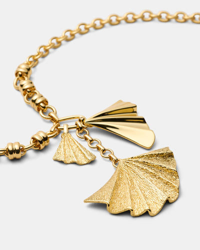 Fold Long Necklace - Gold