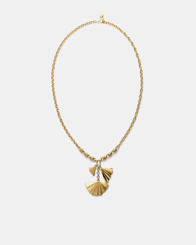 Fold Long Necklace - Gold