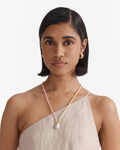 Goddess Duo Necklace - Pearl