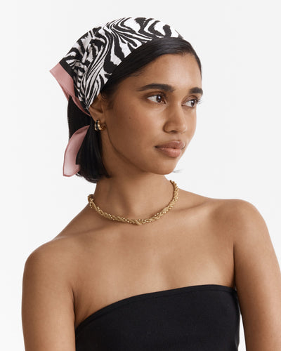 Zebra Square Scarf - Multicolour