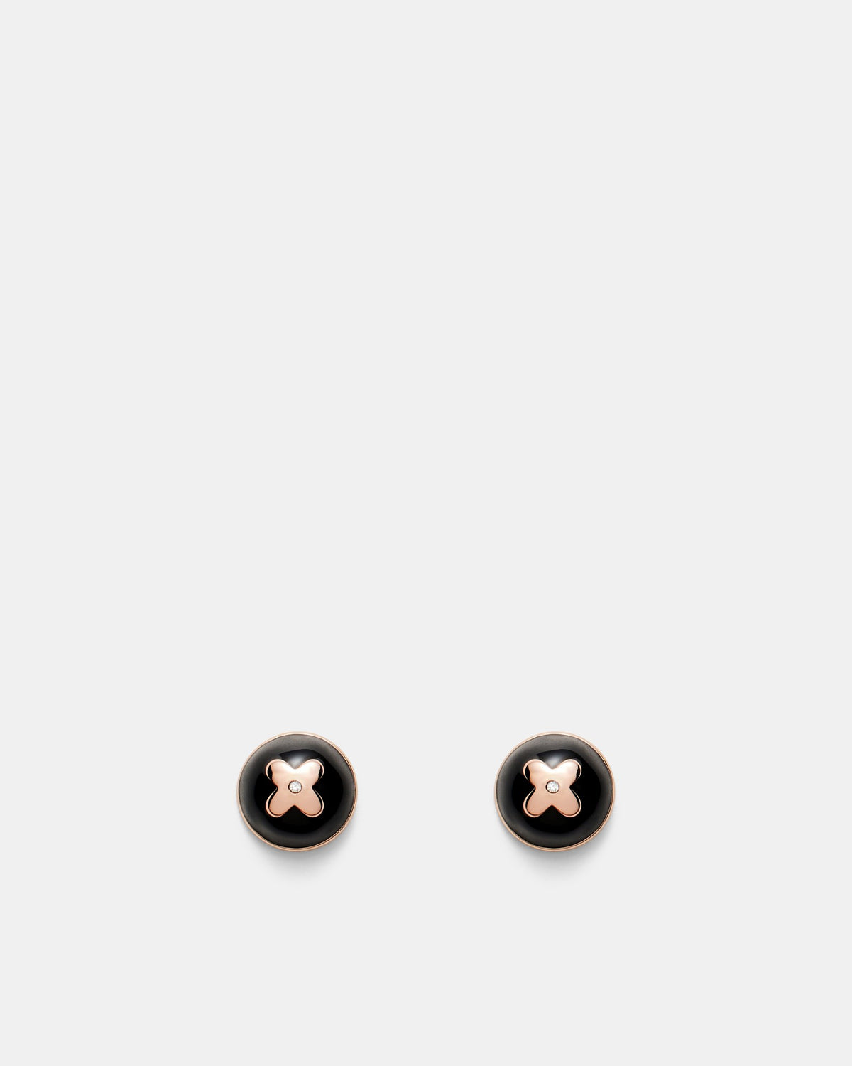 Adorbs Enamel Stud Earrings - Black