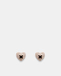 Adorbs Heart Stud Earrings - Black