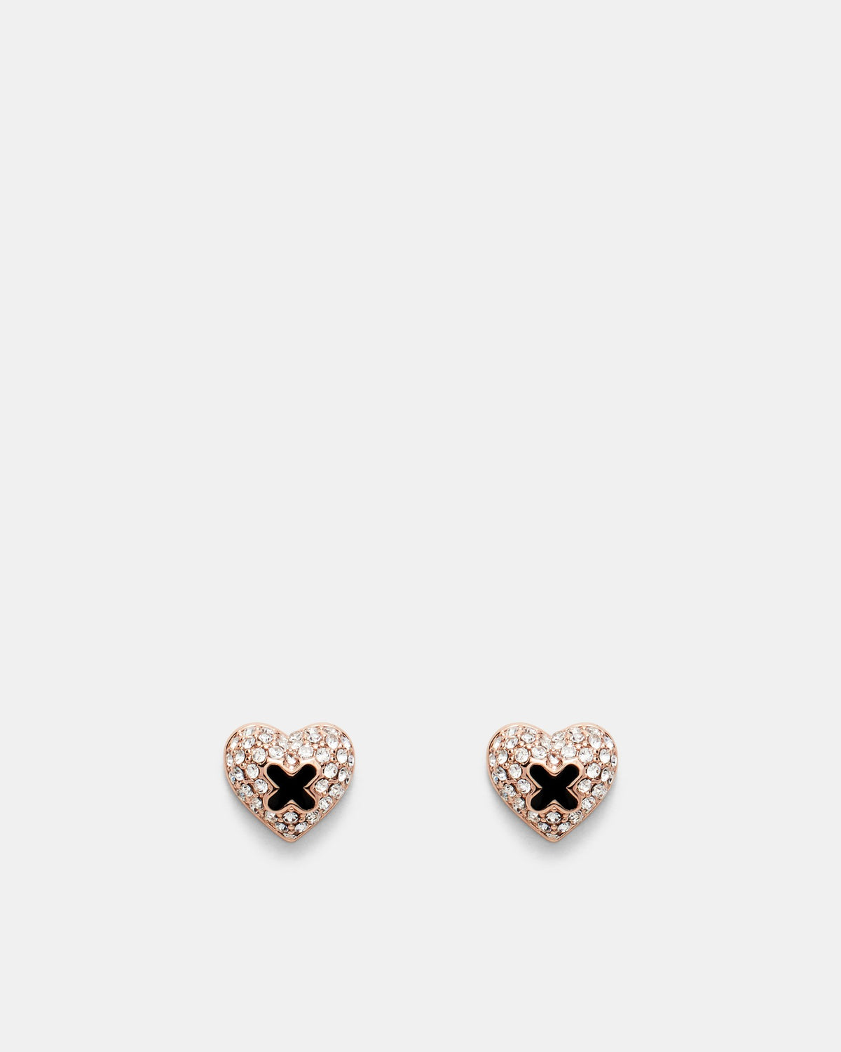Adorbs Heart Stud Earrings - Black