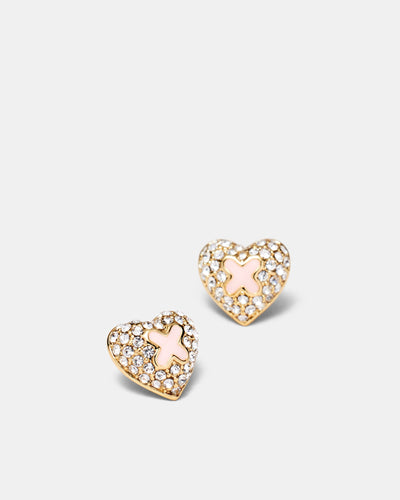 Adorbs Heart Stud Earrings - Petal