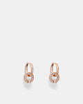 Encanto Charm Hoop Earrings - Rose Gold