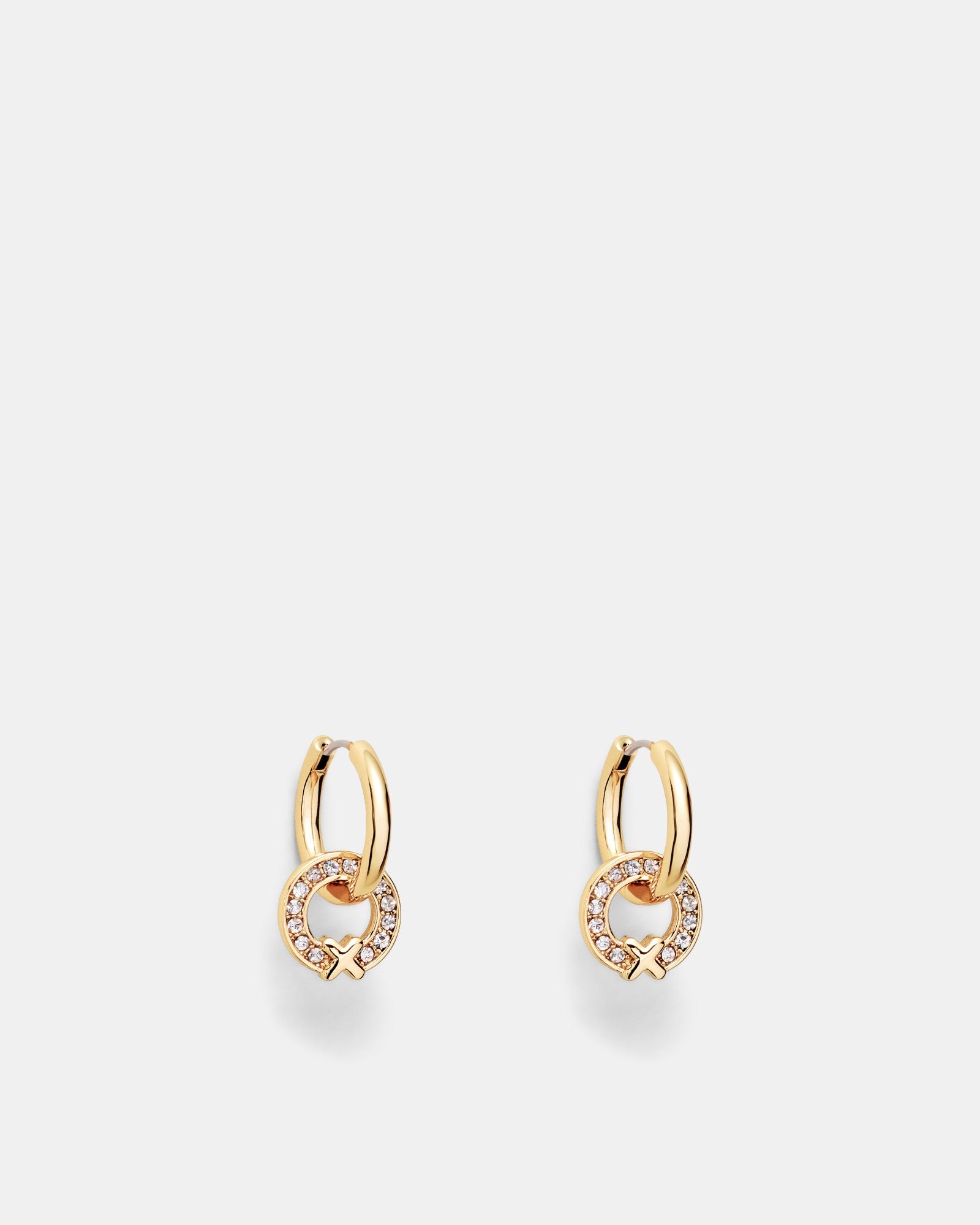 Encanto Charm Hoop Earrings - Gold