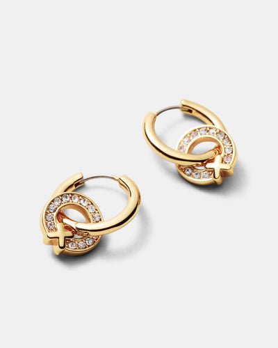 Encanto Charm Hoop Earrings - Gold