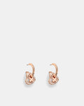 Encanto Heart Hoop Earrings - Rose Gold