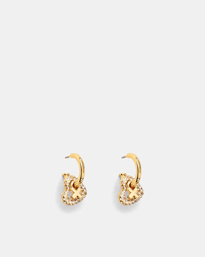 Encanto Heart Hoop Earrings - Gold