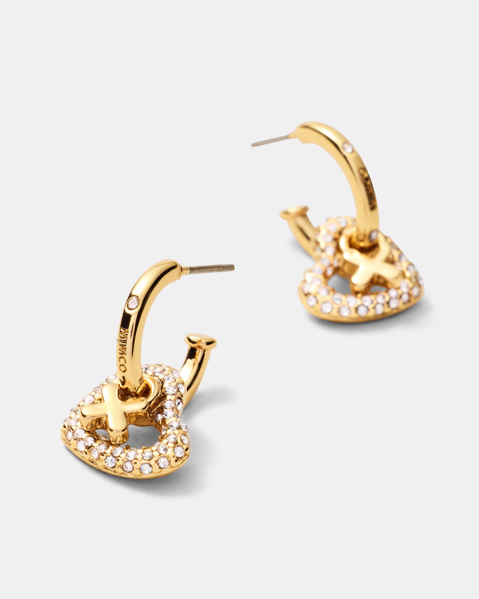 Encanto Heart Hoop Earrings - Gold