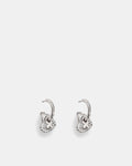 Encanto Heart Hoop Earrings - Silver