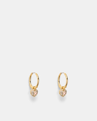 Adorbs Heart Hoop Earrings - Petal