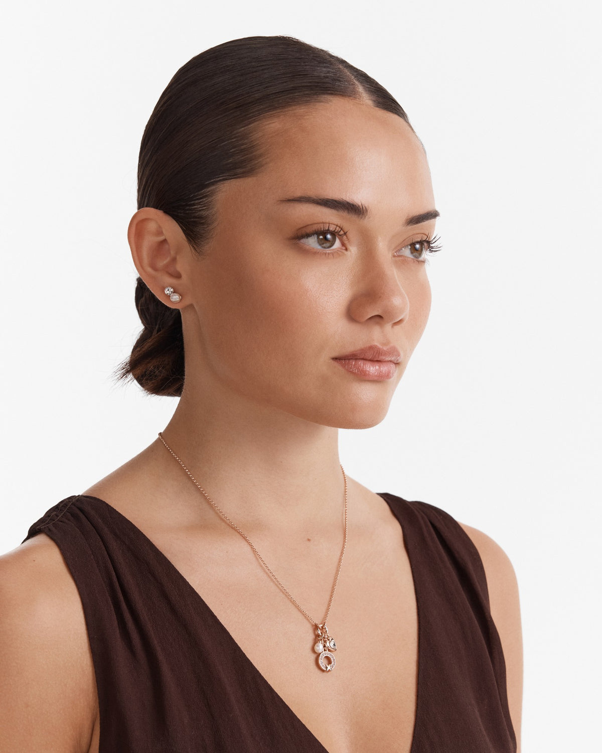 Encanto Earrings And Necklace Set - Rose Gold