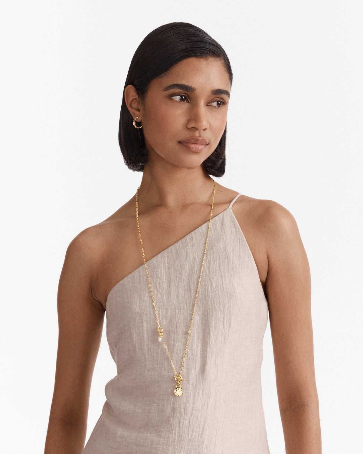 Alluring Long Necklace - Gold