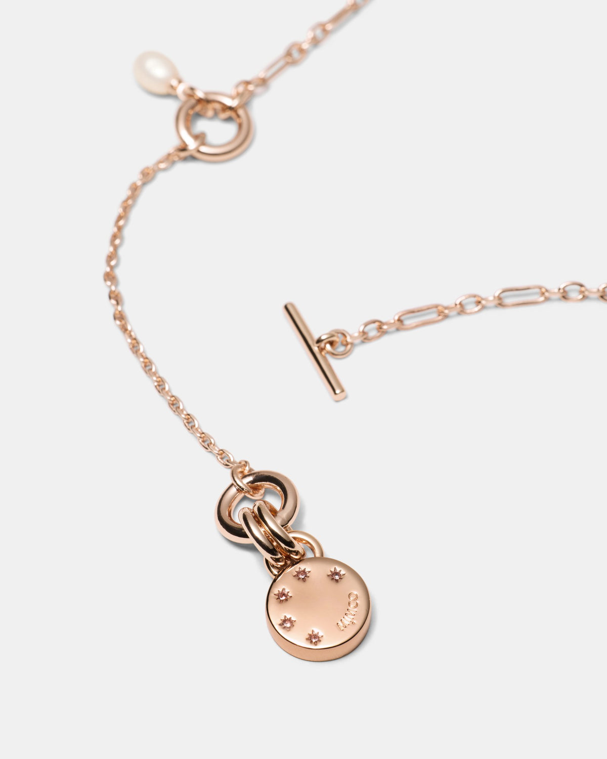 Alluring Long Necklace - Rose Gold