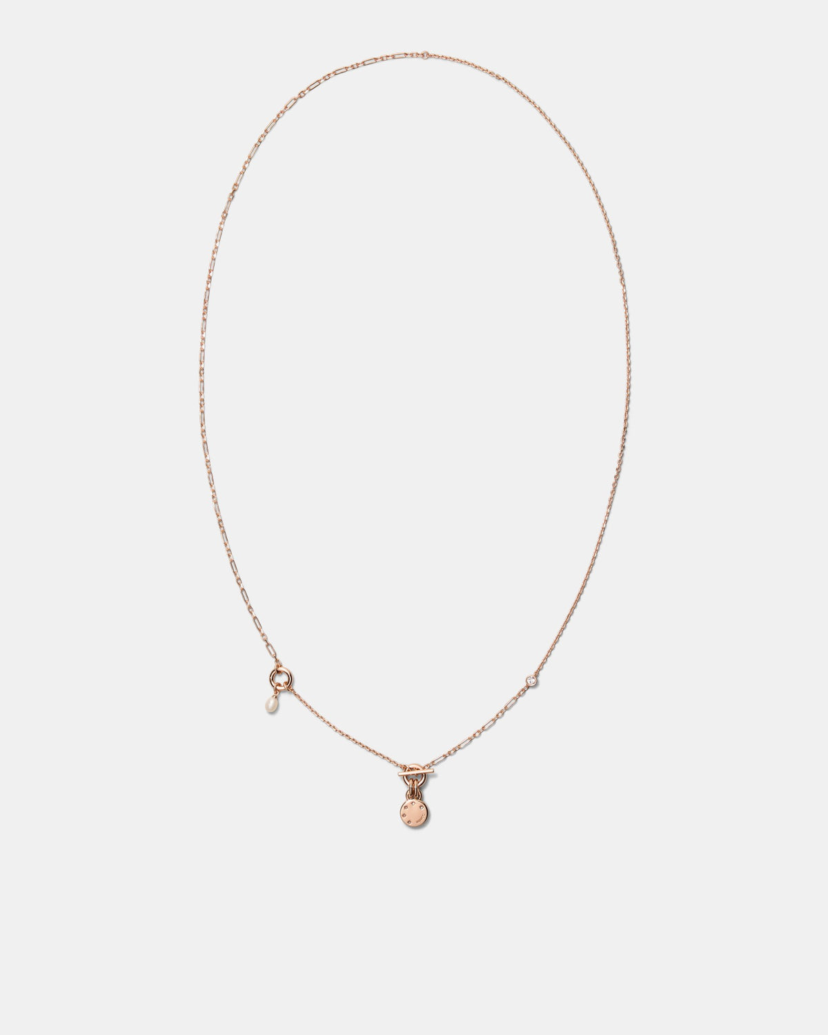Alluring Long Necklace - Rose Gold