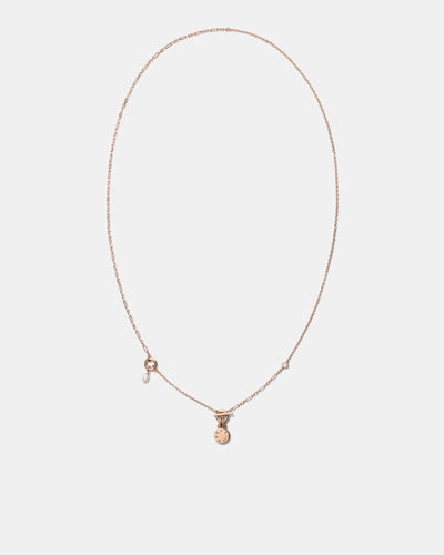 Alluring Long Necklace - Rose Gold