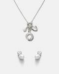 Encanto Earrings And Necklace Set - Silver