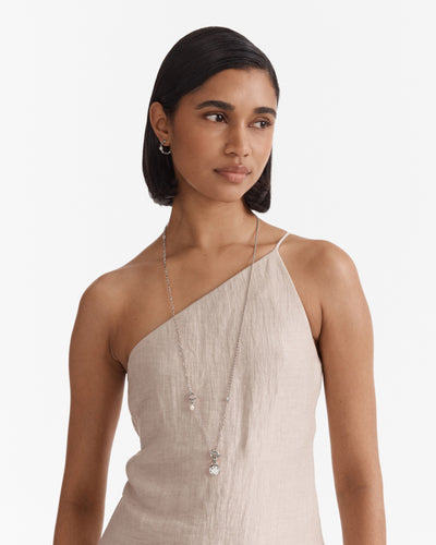 Alluring Long Necklace - Silver