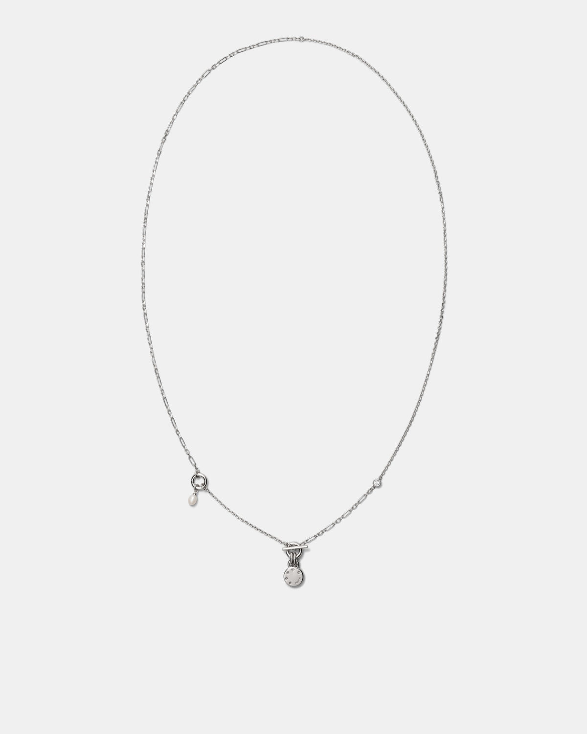 Alluring Long Necklace - Silver