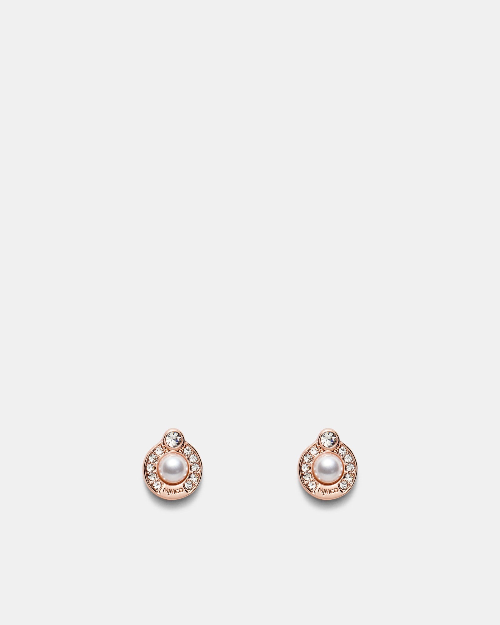 Encanto Pearl Stud Earrings - Rose Gold
