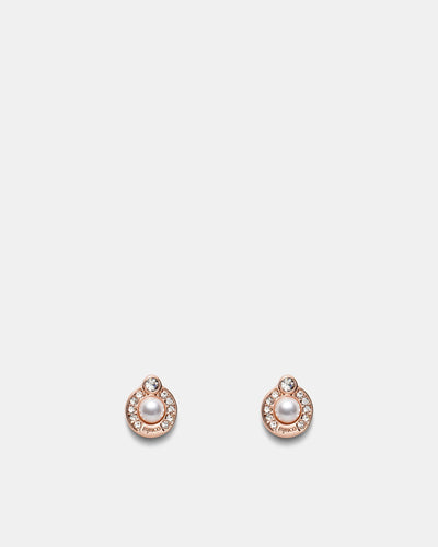 Encanto Pearl Stud Earrings - Rose Gold
