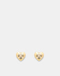 Classic Heart Stud Earrings - Gold