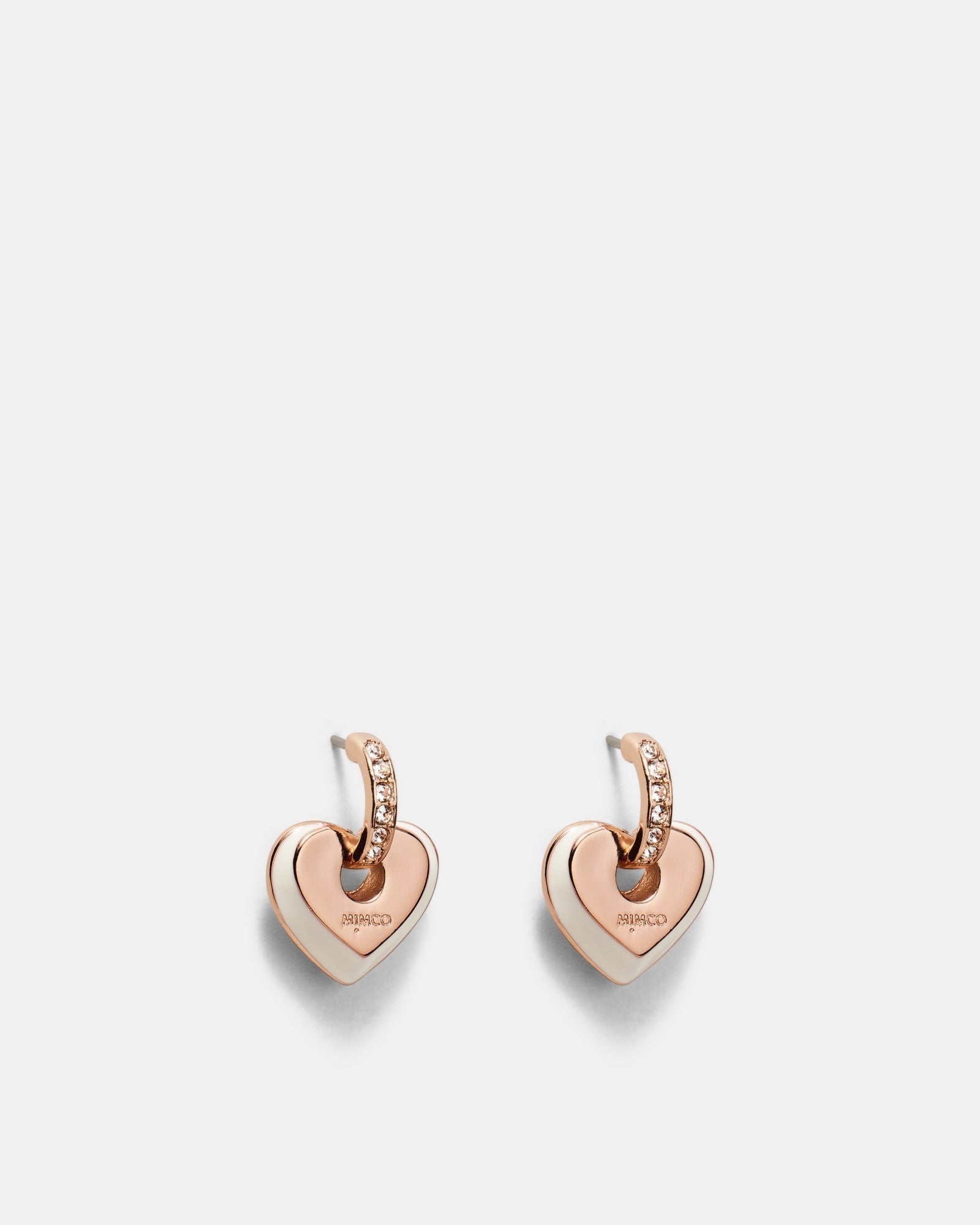 Lovely Enamel Stud Earrings - Vanilla