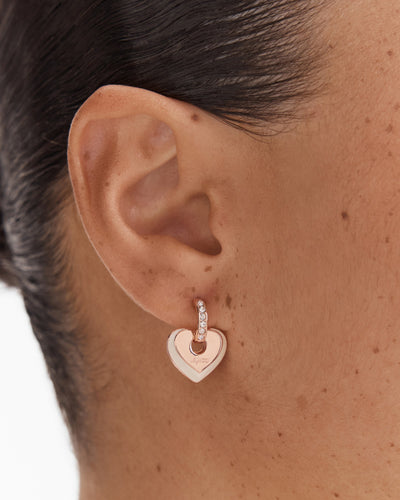 Lovely Enamel Stud Earrings - Vanilla