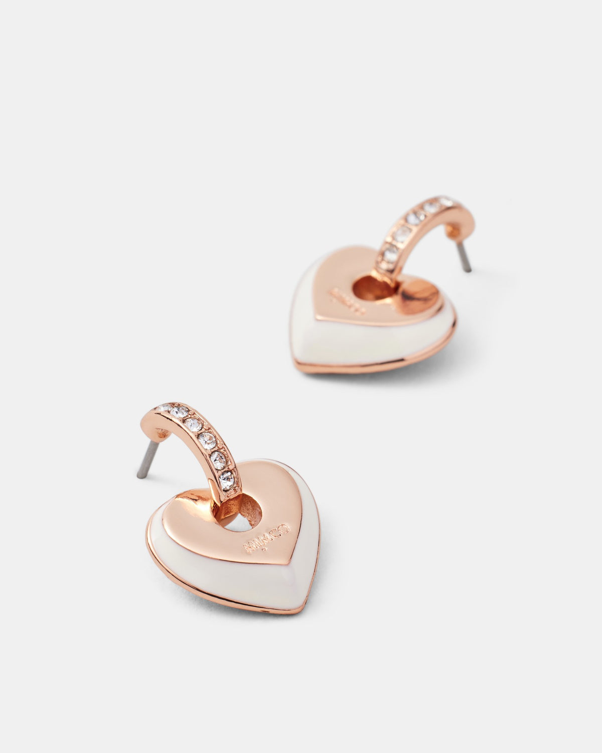 Lovely Enamel Stud Earrings - Vanilla