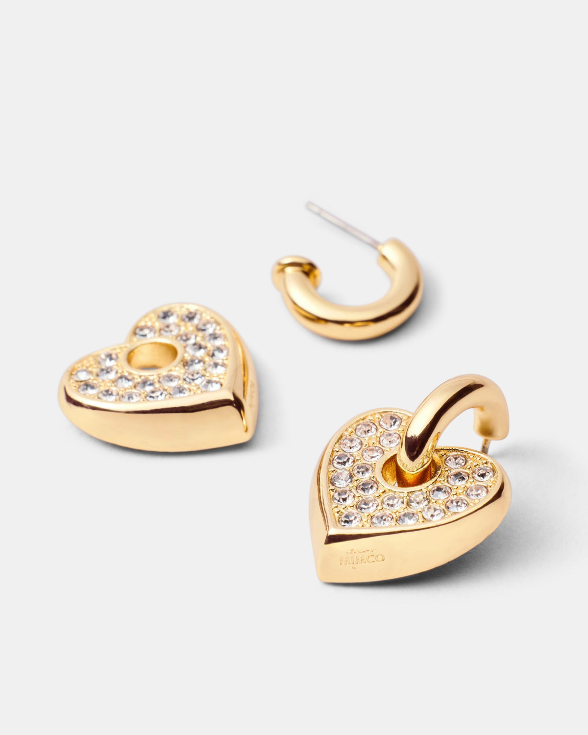 Lovely Charm Hoop Earrings - Gold