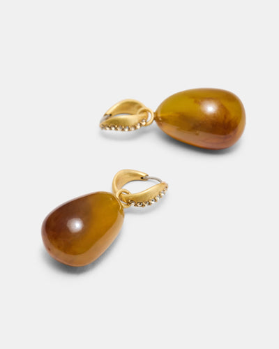 Zozo Charm Hoop Earrings - Gold