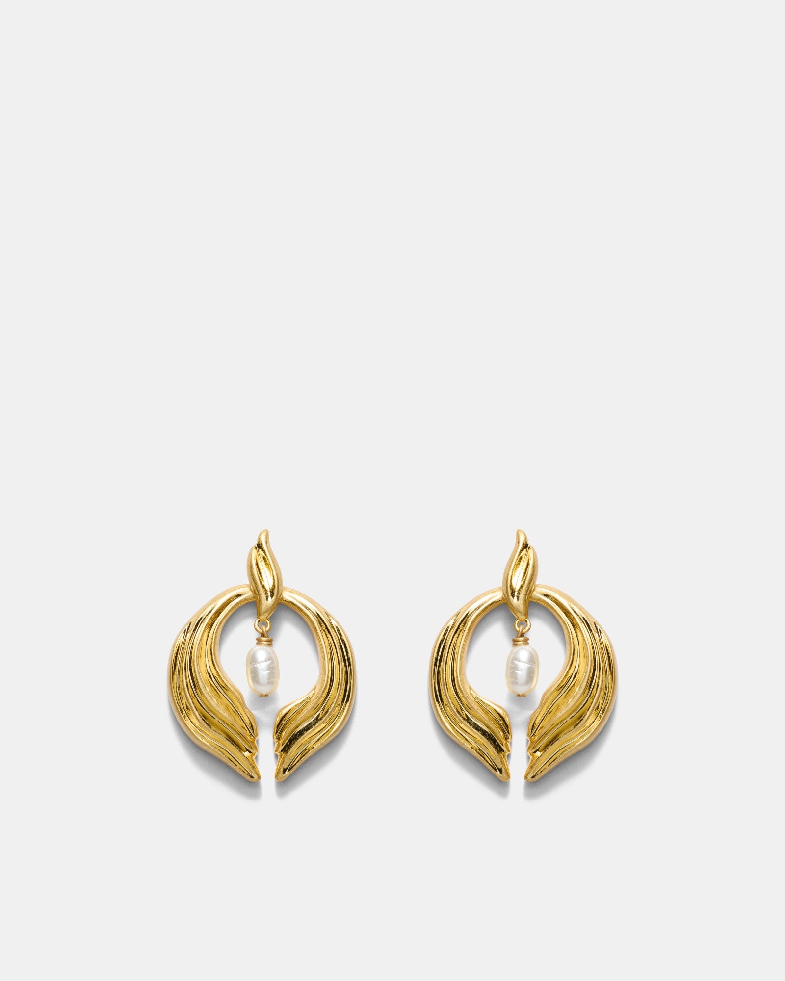 Gaia Pearl Drop Earrings - Pearl