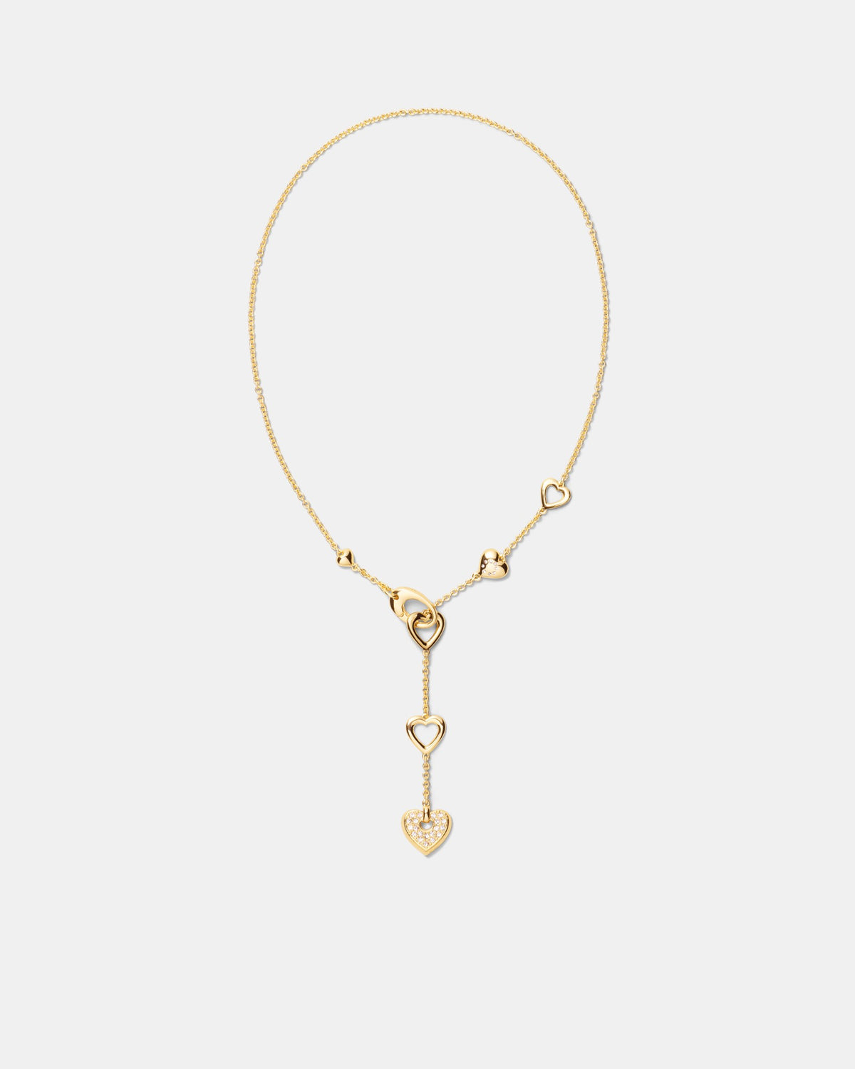Lovely Heart Necklace - Gold