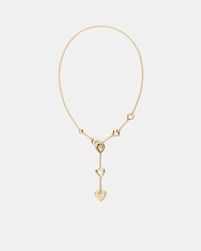 Lovely Heart Necklace - Gold