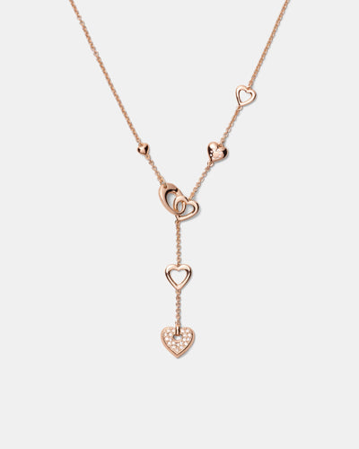 Lovely Heart Necklace - Rose Gold