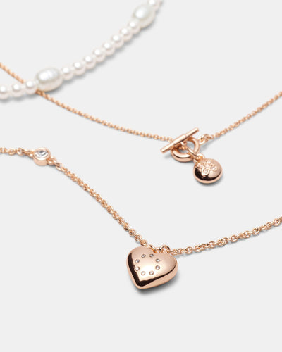 Lovely Trio Necklace - Rose Gold