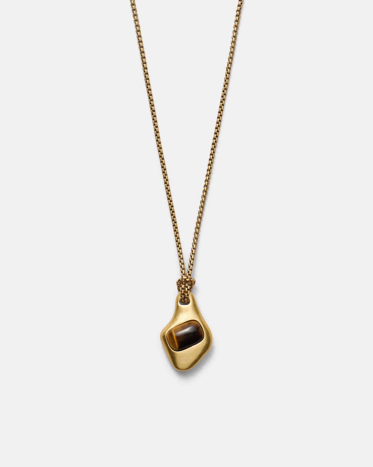 Pebble Long Necklace - Gold