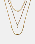 Pebble Trio Necklace - Caramel