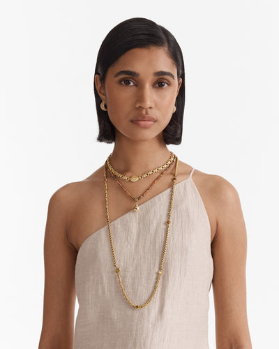 Pebble Trio Necklace - Caramel