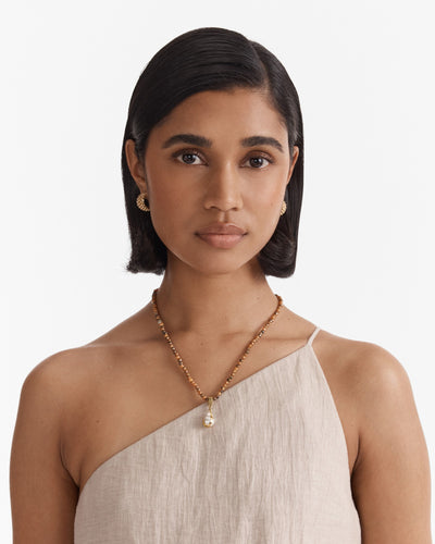 Pebble Trio Necklace - Caramel