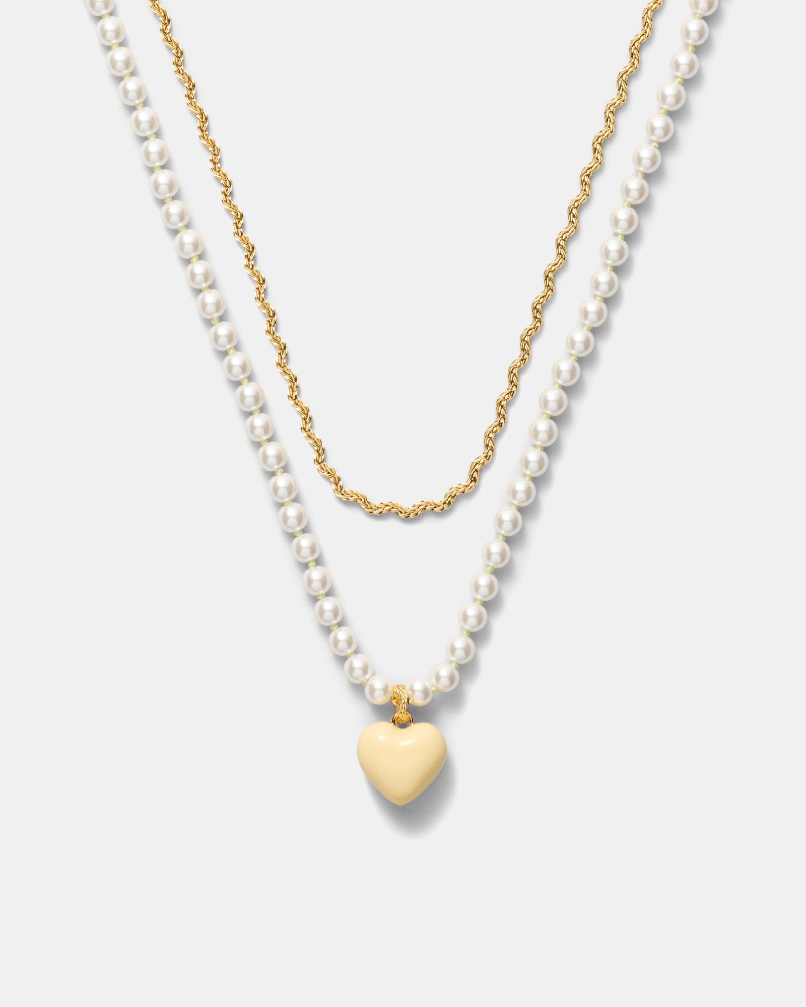 Heart Beat Necklace - Buttermilk