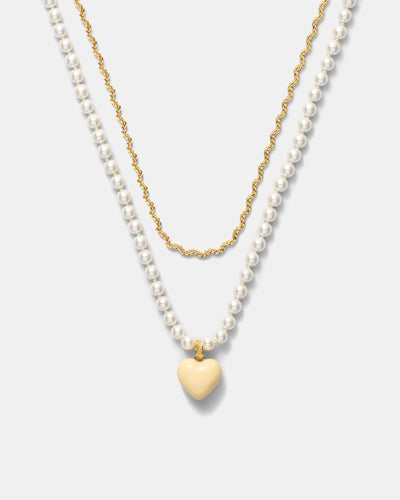 Heart Beat Necklace - Buttermilk