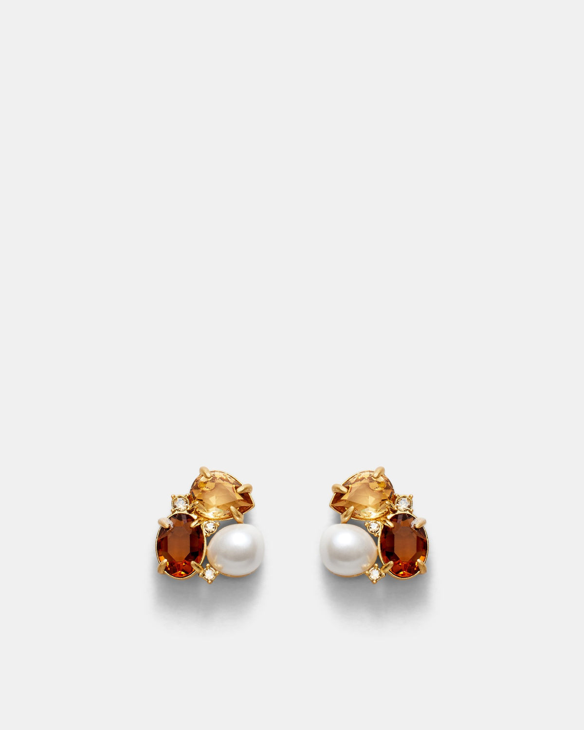 Goddess Stud Earrings - Caramel