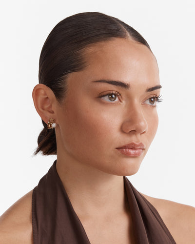 Goddess Stud Earrings - Caramel