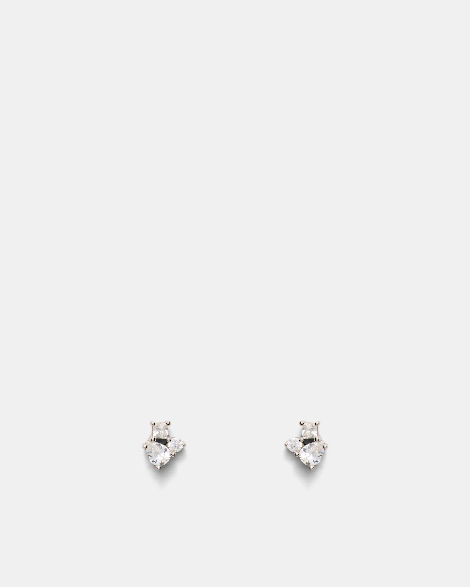 Flock Stud Earrings - Silver