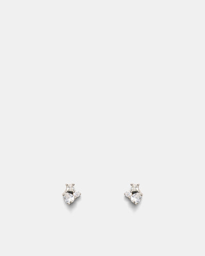Flock Stud Earrings - Silver