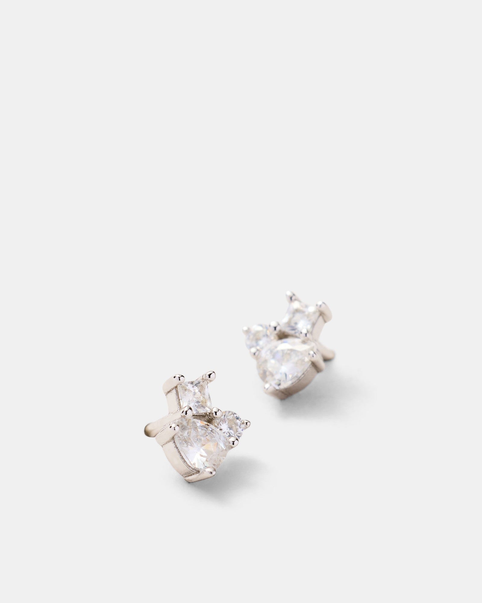 Flock Stud Earrings - Silver